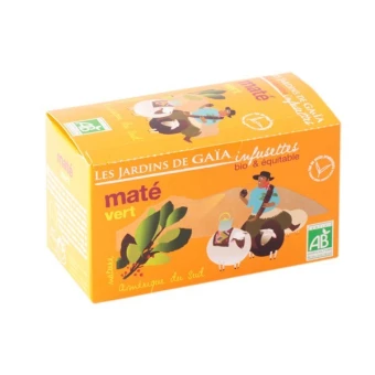 Maté Vert Nature, Infusettes Bio 30g-Les Jardins de Gaia