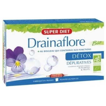 Drainaflore Bio Détox - 20 Ampoules de 15ml - SuperDiet