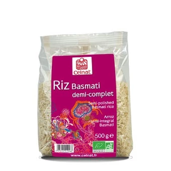 Riz Basmati demi-complet, Celnat, 500g