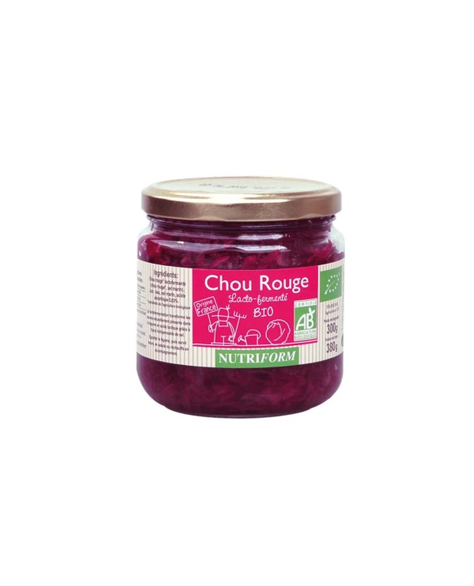 Chou Rouge Lacto-fermenté 380g-Nutriform