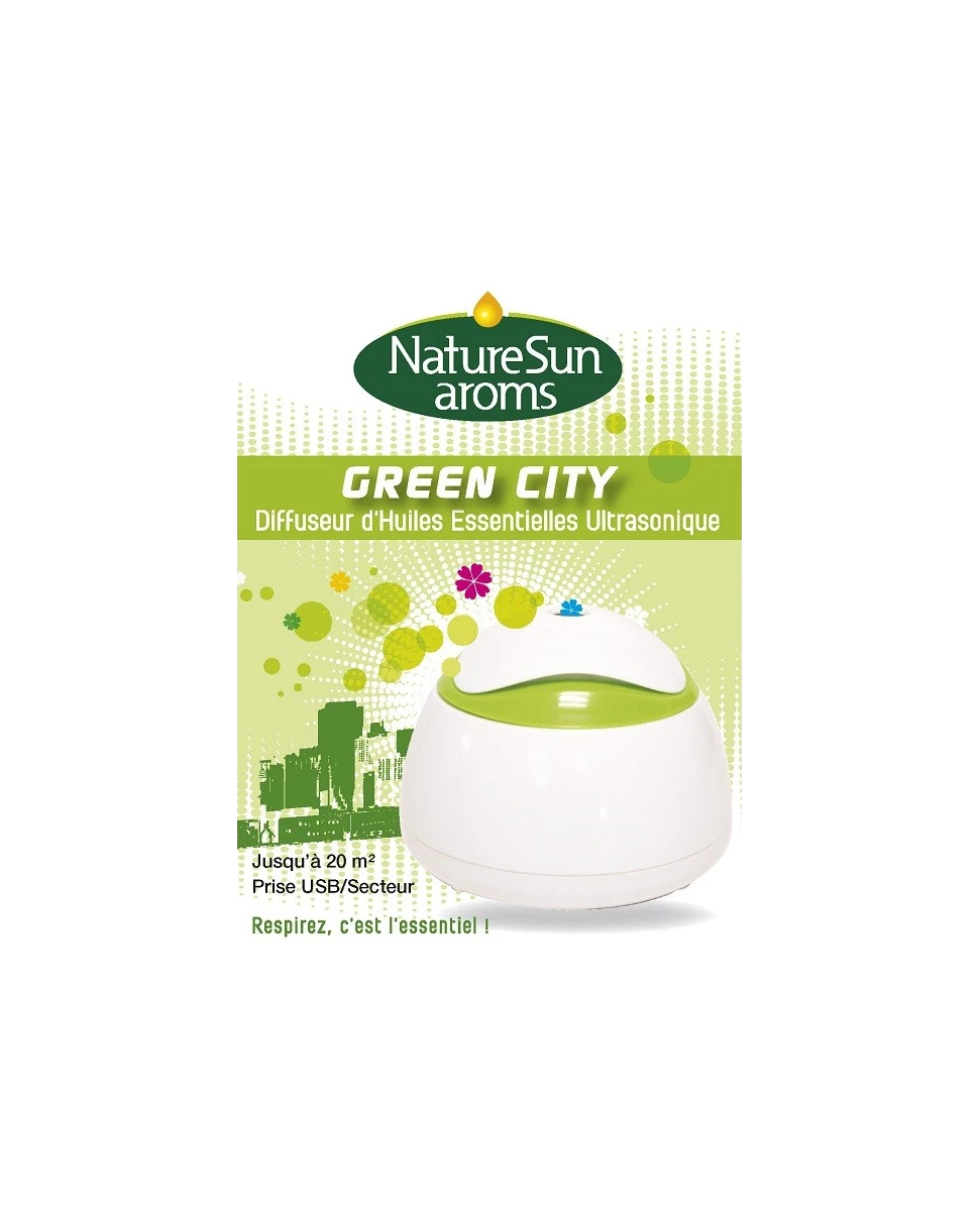 Green City Diffuseur d'Huiles Essentielles Ultrasonique - NaturSun'Aroms