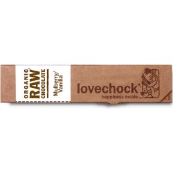 Barre de Chocolat Cru / Mûre Blanche - Vanille - 40g - Lovechock