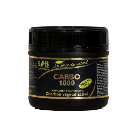 Carbo 1000 Charbon Végétal activé - 150g (Poudre) - Laboratoires SFB