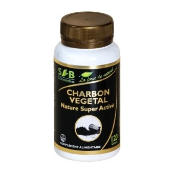 Charbon Végétal super activé - 120 Gélules - Laboratoires SFB