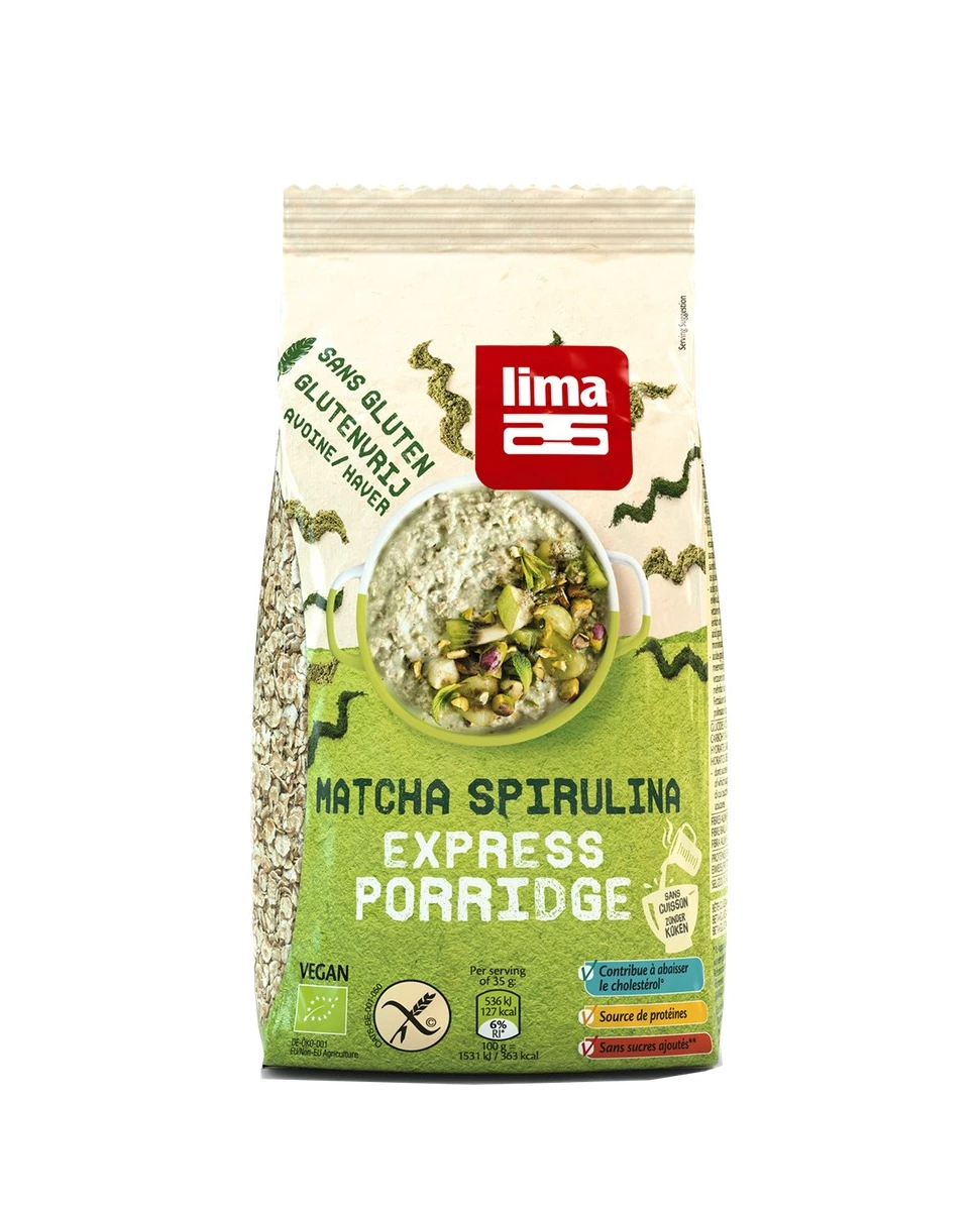 Matcha Spirulina Express Porridge Bio - 350g - Lima
