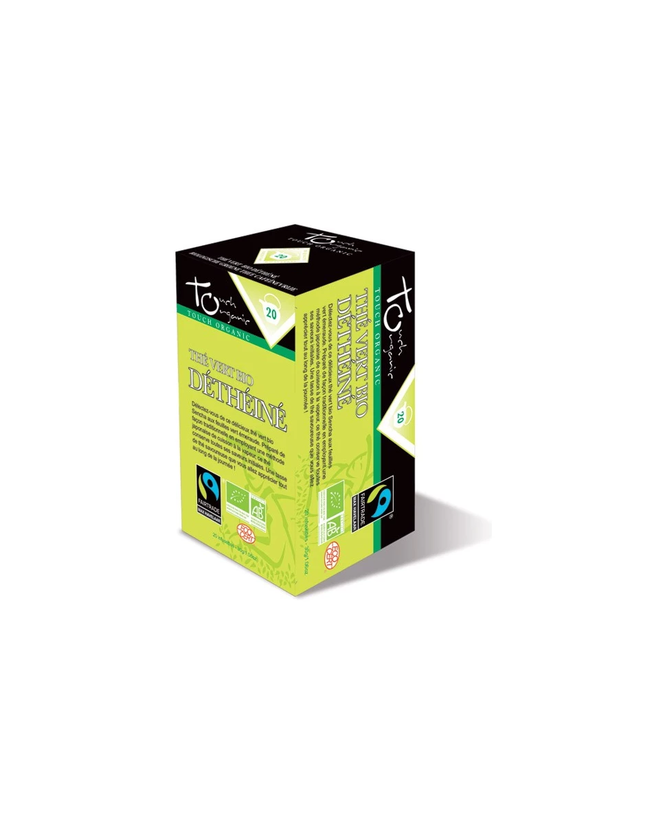 Thé Vert Bio Déthéiné - 20 infusettes - Touch Organic