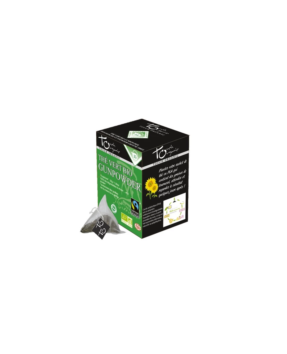 Thé Vert Bio Gunpowder - 15 infusettes - Touch Organic