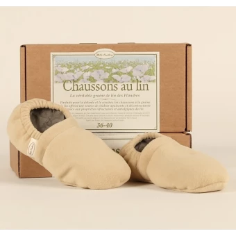 Chaussons au lin 41-45 - Mille Oreillers