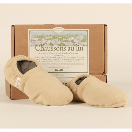 Chaussons au lin 41-45 - Mille Oreillers