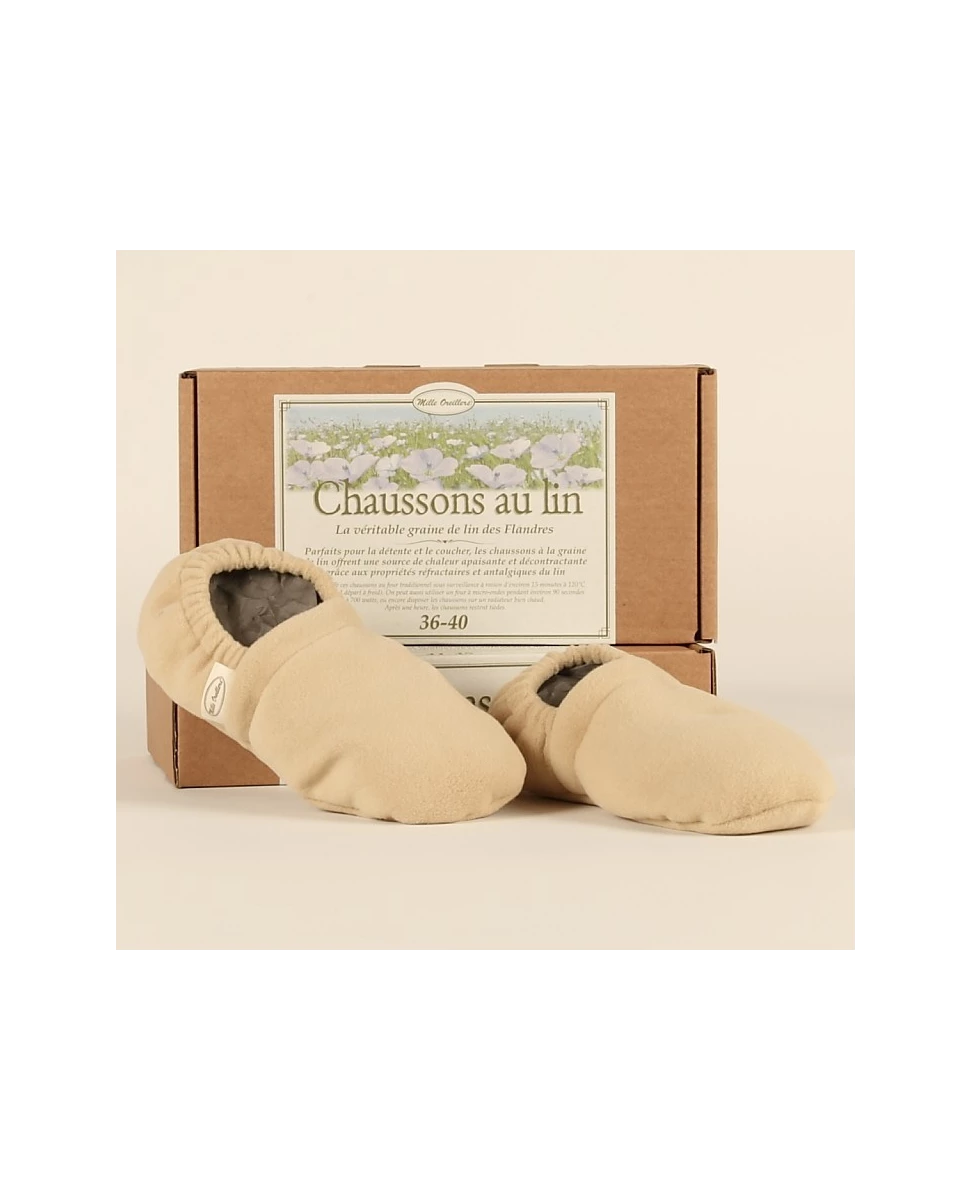 Chaussons au lin 41-45 - Mille Oreillers