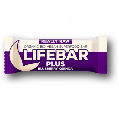Lifebar Plus Myrtilles Quinoa - Barre Énergétique - 47g - Lifefood