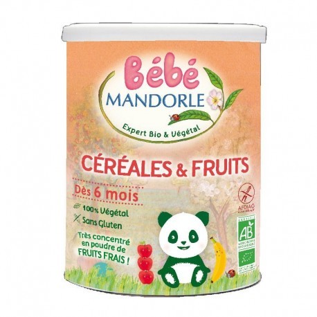 Céréales et Fruits Bio - 400g - Bébé Mandorle