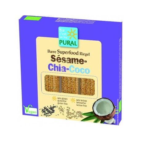 Barre Superfood Sésame-Chia-Coco - 3x25gr - Pural