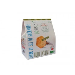 Biscuit Salé Huile d'Olive et Sel de Guérande - 65gr - Cinq Sans