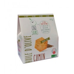 Biscuit Salé Huile d'Olive et Cumin - 65gr - Cinq Sans