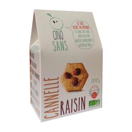 Gourmandises Cannelle et Raisin - 100gr - Cinq Sans