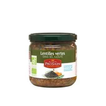 Lentilles Verts Sans Sel Ajouté 345g -Maison ProSain