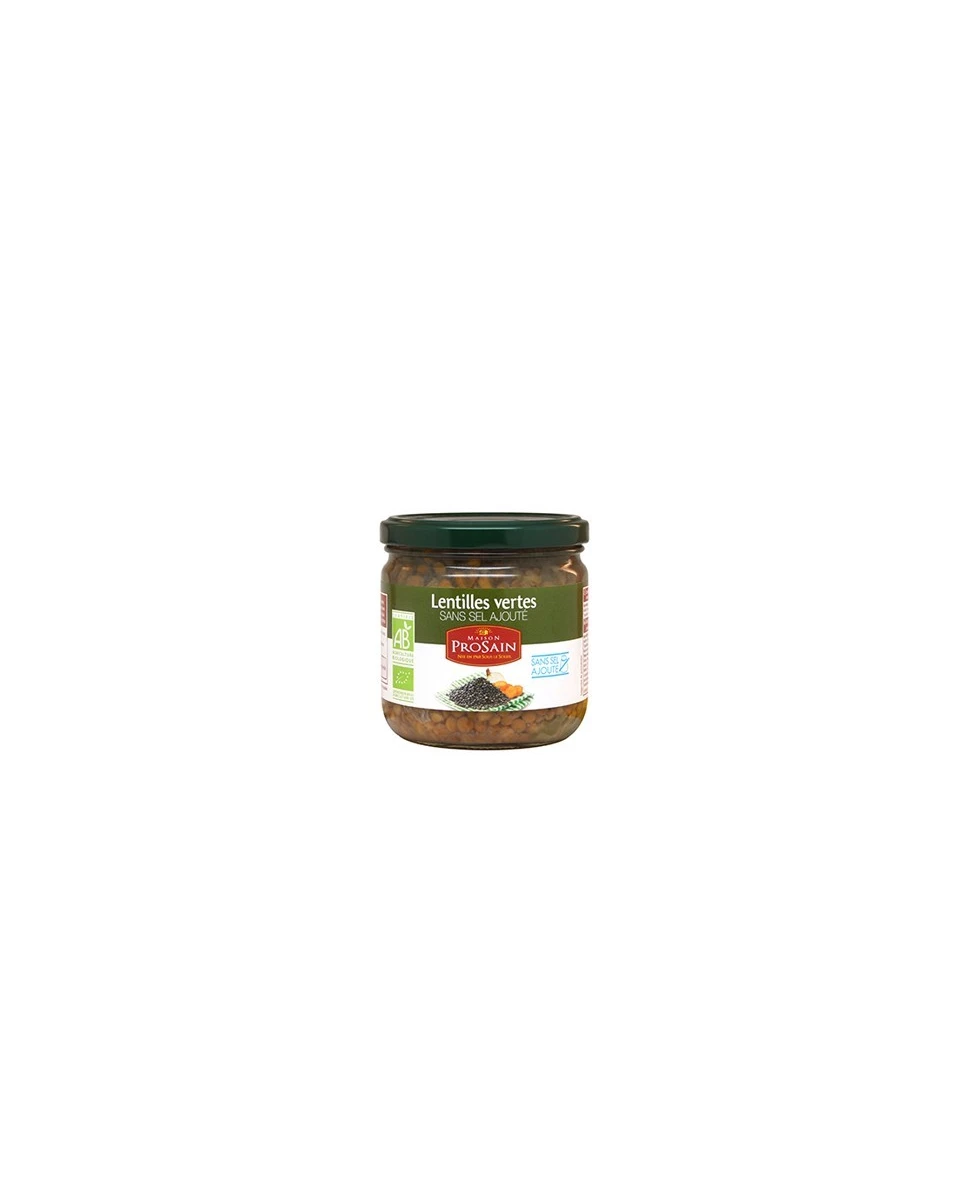 Lentilles Verts Sans Sel Ajouté 345g -Maison ProSain