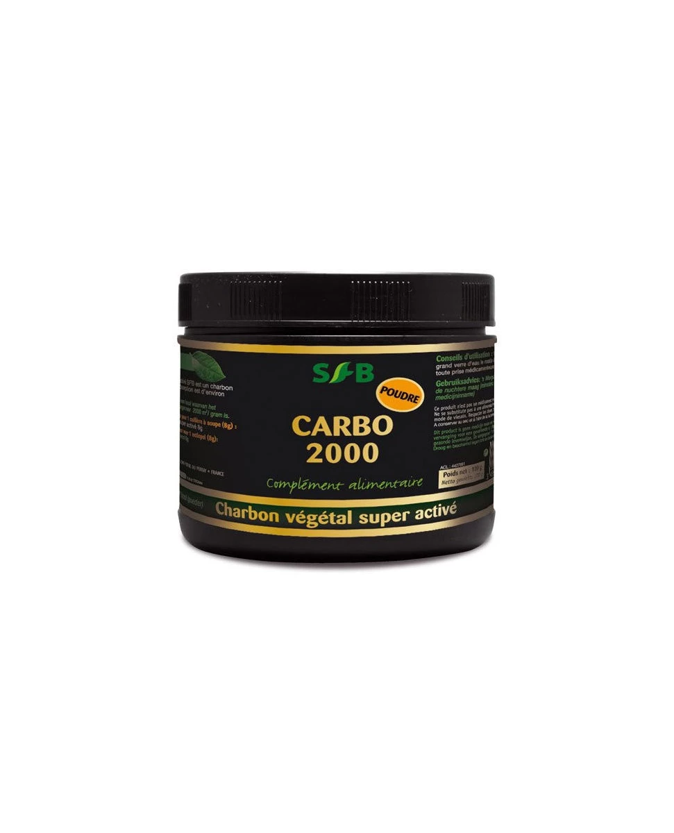 Carbo 2000 Charbon Végétal Super Activé - 100g Poudre - Laboratoires SFB