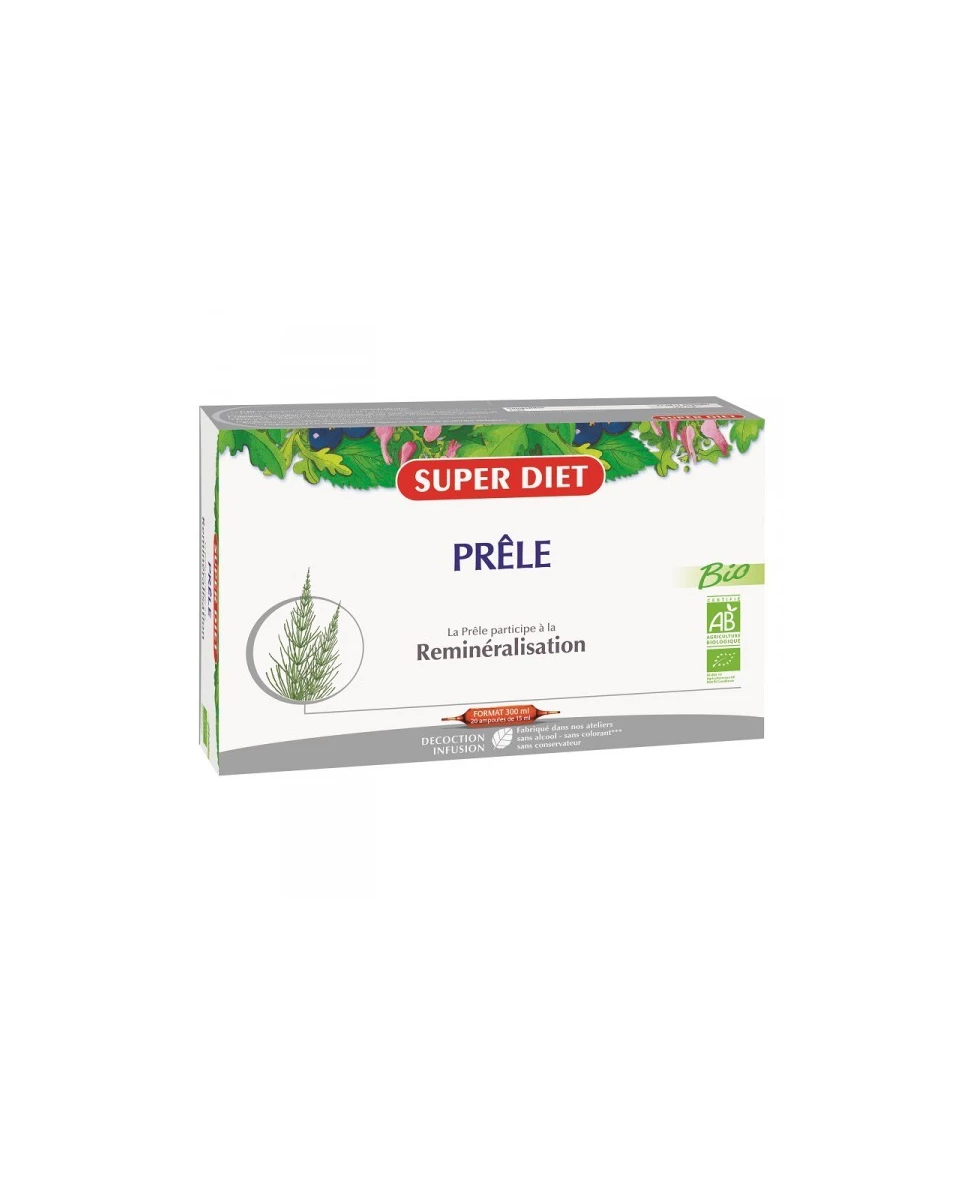 Prêle Bio- Reminéralisation - 20 Ampoules - SuperDiet