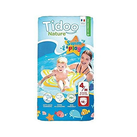 Couches Swim & Play 4M/8-15kg - 12 pièces - Tidoo Nature