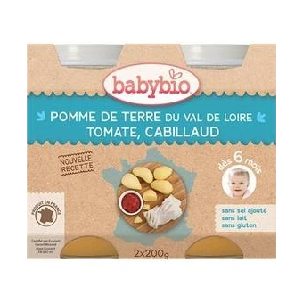 Pomme de Terre, Haricot Verts de Vendée et Colin - 2x200g - Babybio