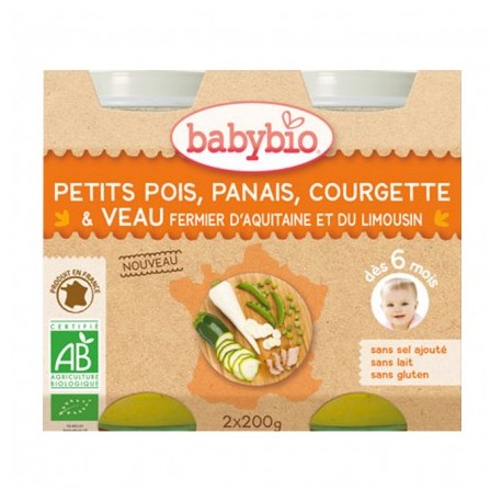 Panais et Jambon de Corrèze - 2x200g - Babybio