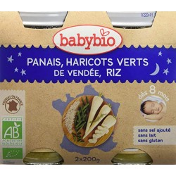 Panais, Haricot Vert de Vendée et Riz - 2x200g - Babybio