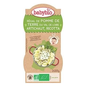 Régal de Pomme de Terre du Val de Loire, Artichaut et Ricotta - 2x200gr - Babybio
