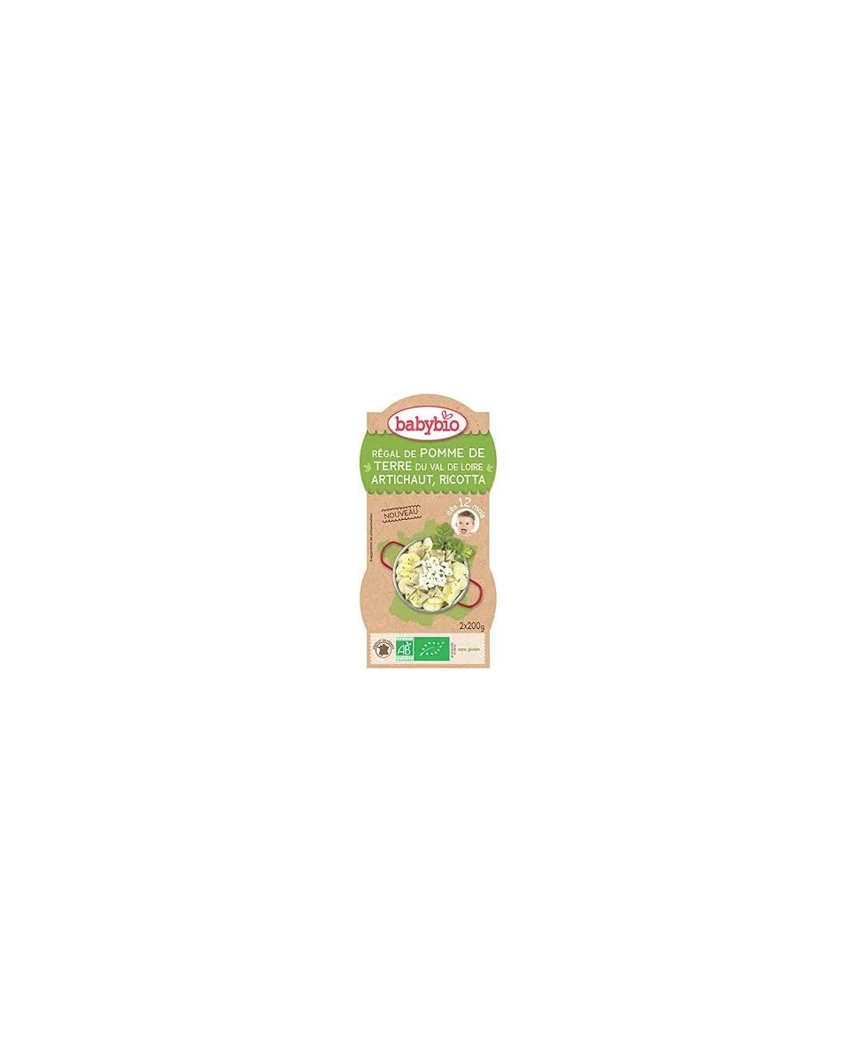 Régal de Pomme de Terre du Val de Loire, Artichaut et Ricotta - 2x200gr - Babybio