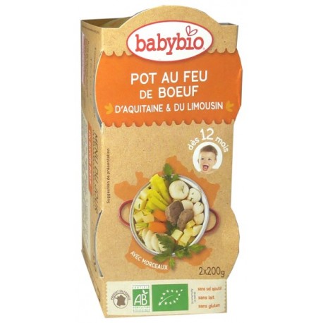 Pot au Feu de Boeuf Fermier d'Aquitaine - 2x200gr - Babybio