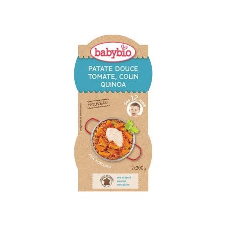 Patate Douce, Tomate, Colin et Quinoa - 2x200gr - Babybio