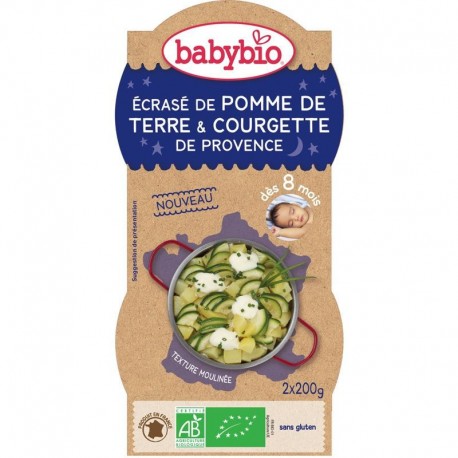 Ecrasé de Pomme de Terre & Courgette de Provence - 2x200gr - Babybio