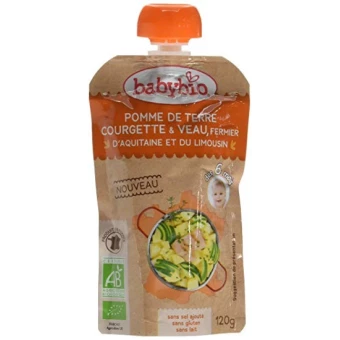 Pomme de Terre, Courgette & Veau Fermier d'Aquitaine et du Limousin  - 120gr - Babybio