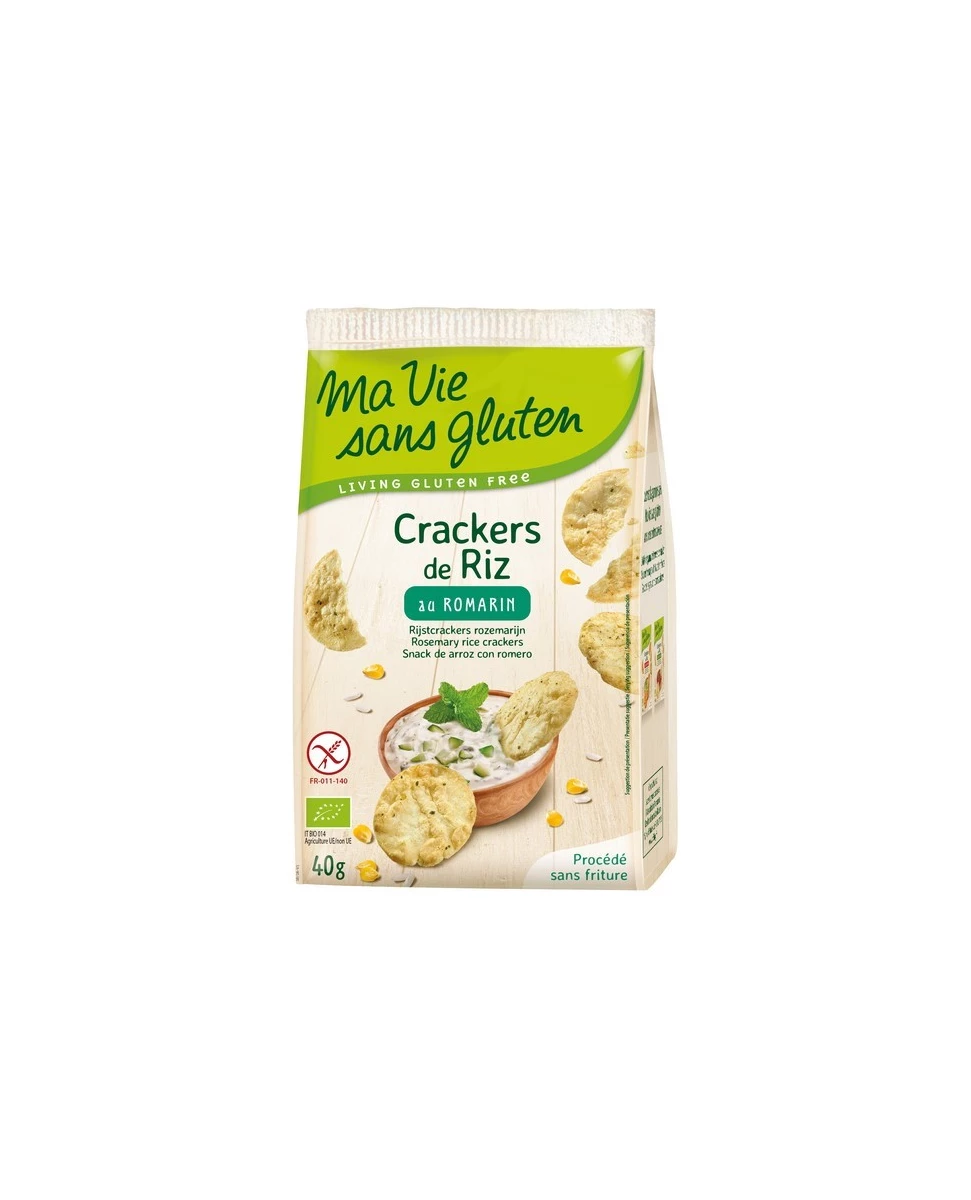 Crakers de Riz au Romarin - 40gr - Ma Vie Sans Gluten