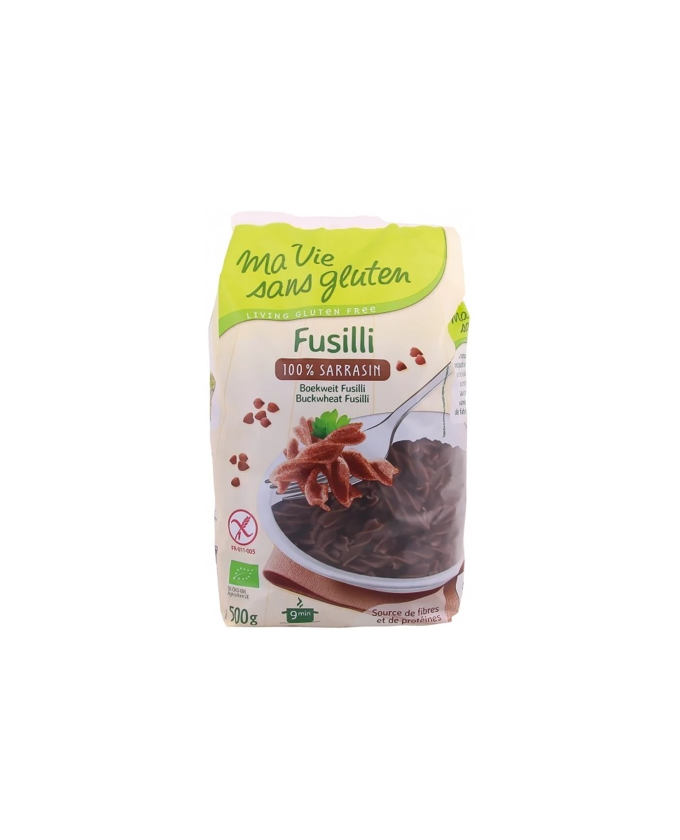Fusilli Bio 100% Sarrasin 500g-Ma Vie Sans Gluten