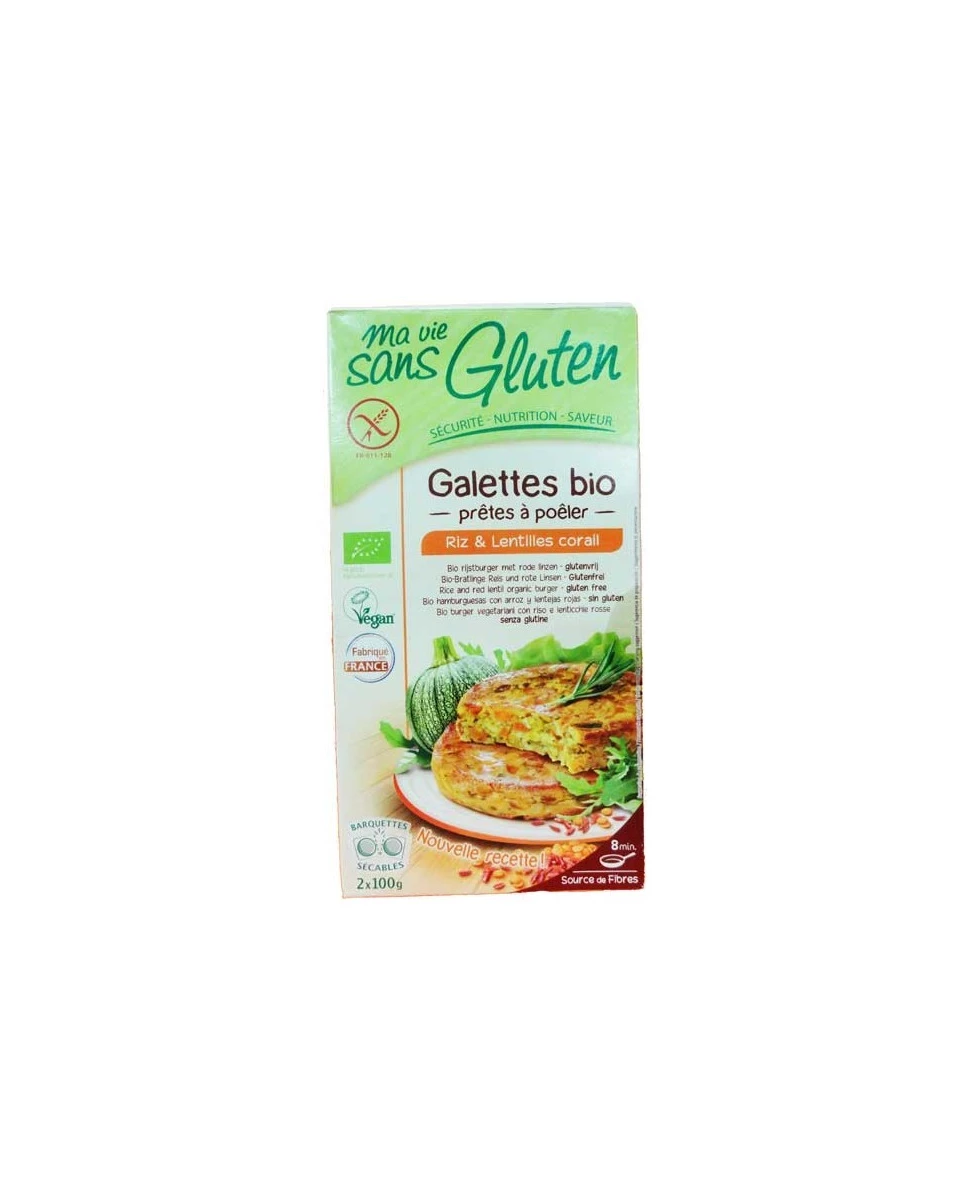 Galettes Bio Riz et Lentilles Corail 200g-Ma Vie Sans Gluten