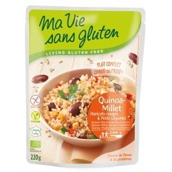 Quinoa-Millet Haricots Rouges & Petits Légumes - 220gr - Ma Vie Sans Gluten