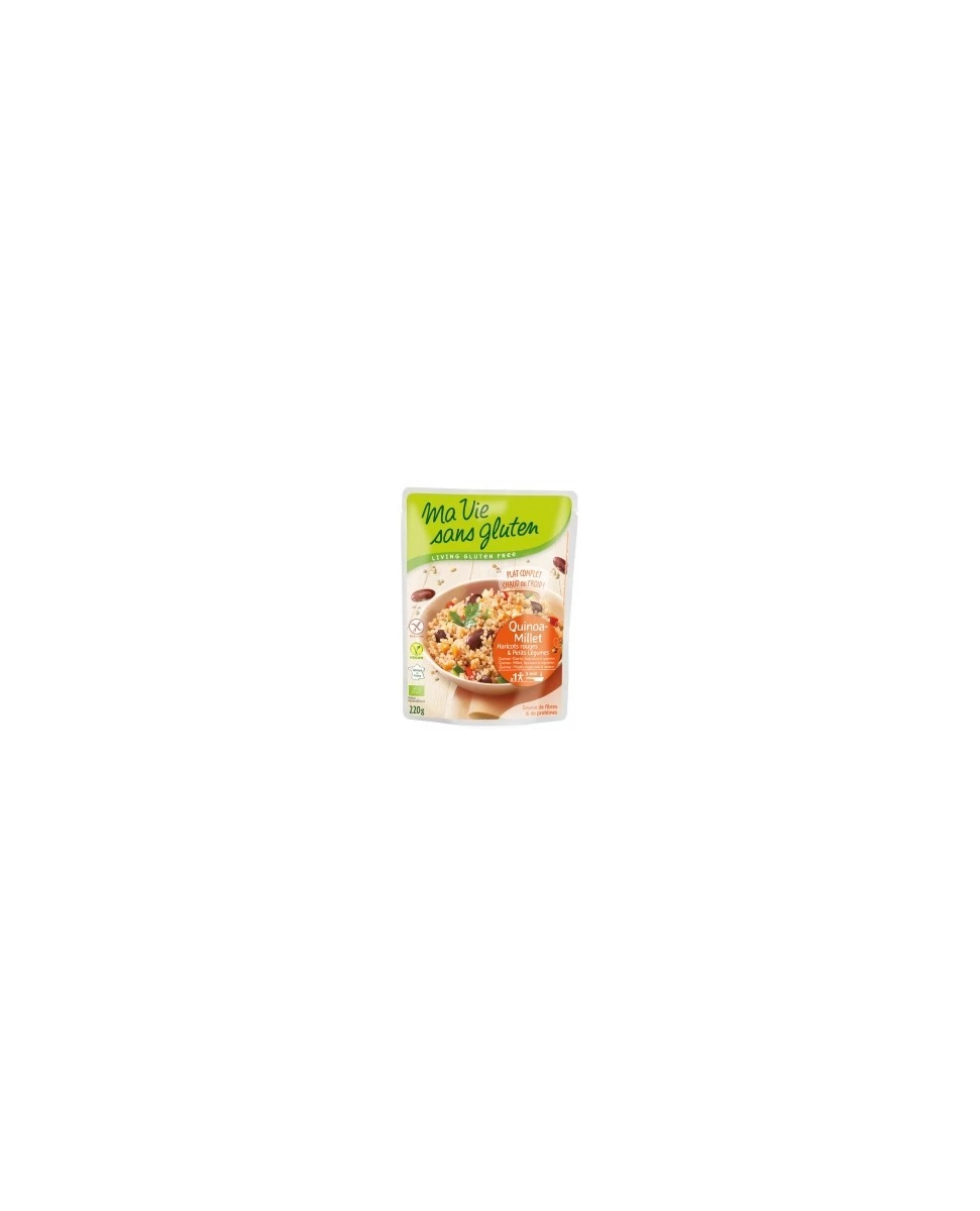 Quinoa-Millet Haricots Rouges & Petits Légumes  - 220gr - Ma Vie Sans Gluten