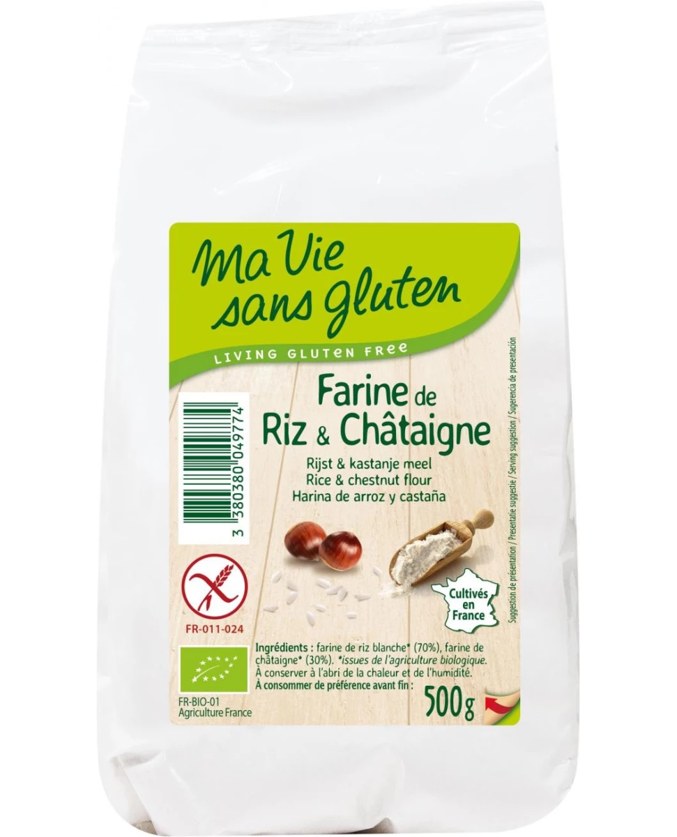 Farine Bio de Riz et Châtaigne 500g-Ma Vie Sans Gluten