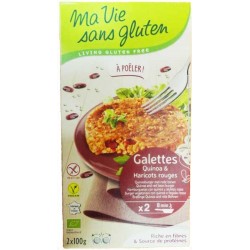 Galettes Bio Quinoa & Haricots Rouges - 2x100gr - Ma Vie Sans Gluten