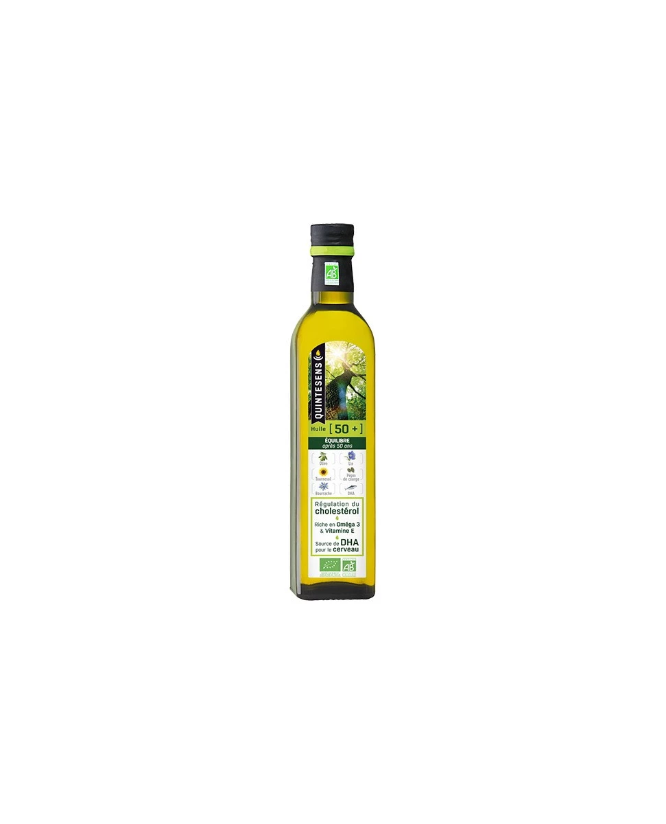 Huile Bio 50+ Equilibre Après 50ans - 0,5L - Quintesens