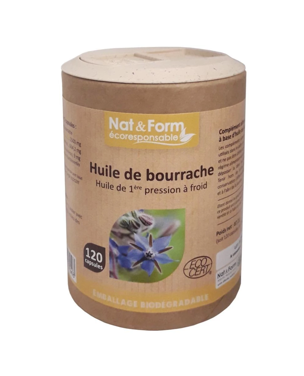 Huiles de Bourrache - 120 Capsules - Nat & Form