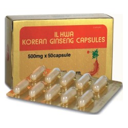 Il HWA Korean Ginseng - 500mg x 50 Capsules - Api-Nature