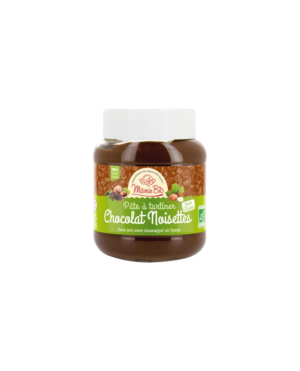 Ma Pâte à tartiner Chocolat Noisettes Sans Gluten - 350g - Mamie Bio