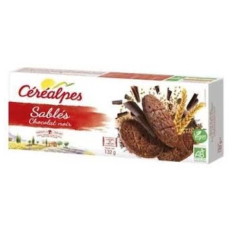 Sablés Chocolat Noir - 132gr - Céréalpes
