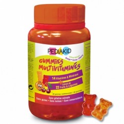 Pediakid Gommes Multivitaminées - 60 gommes - Laboratoire Ineldea