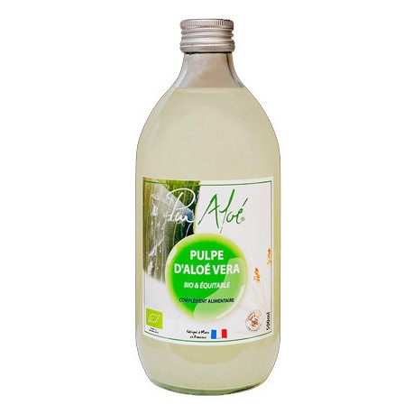 Pulpe D'Aloe Vera Bio et Equitable - 500ml - Pur Aloé