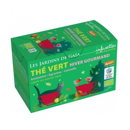 Thé Vert Hiver Gourmand - 20 Sachets - Les Jardins de Gaïa
