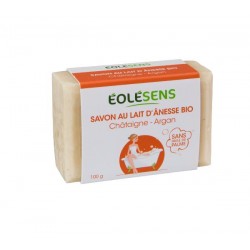 Savon au Lait d'Ânesse Bio Châtaigne/Argan - 100gr - Eolésens